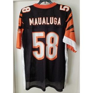 Cincinnati Bengals Jersey Large Reebok Rey Maualuga Home Jersey New w/ Tags